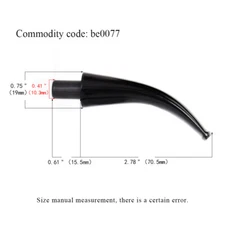 MUXIANG 9mm Filter Bent Taper Acrylic Stem Mouthpiece For Briar Tobacco Pipe DIY