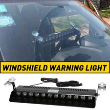 12-led Strobe Car Light Emergency Flash Windshield Warning Lamps12v Amberwhite
