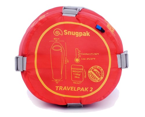 Snugpak Travelpak 2 Ultraleichter Schlafsack mit Integriertem Moskitonetz - Picture 5 of 5