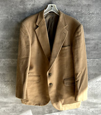 Vintage 1970s Evan Picone Brown 100 Camel Hair Blazer Size 44 Union Made in USA