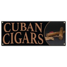 Cuban Cigars Banner Concession Stand Food Truck Single Sided