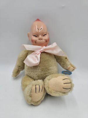 Horsman Lucky BILLIKEN Jointed Plush Furry Body & Vinyl Head Doll