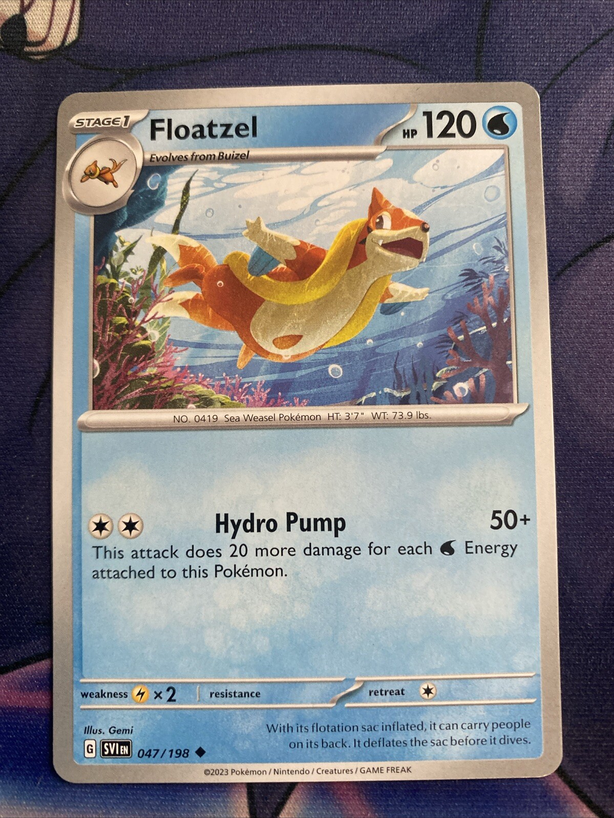 Pokemon TCG Scarlet & Violet Base Floatzel 047/198