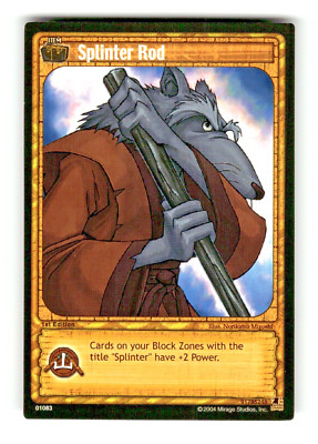 2004 Teenage Mutant ninja Turtles Trading Card Game Splinter Rod