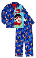 RYAN'S WORLD RED TITAN Blue Flannel Pajamas Sleepwear Set NWT Boys Size 4-5  38