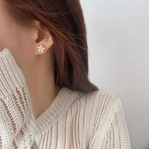 925 Sterling Silber schöne Blume Ohrstecker Damen Mädchen Schmuck Geschenk - Bild 2 von 3