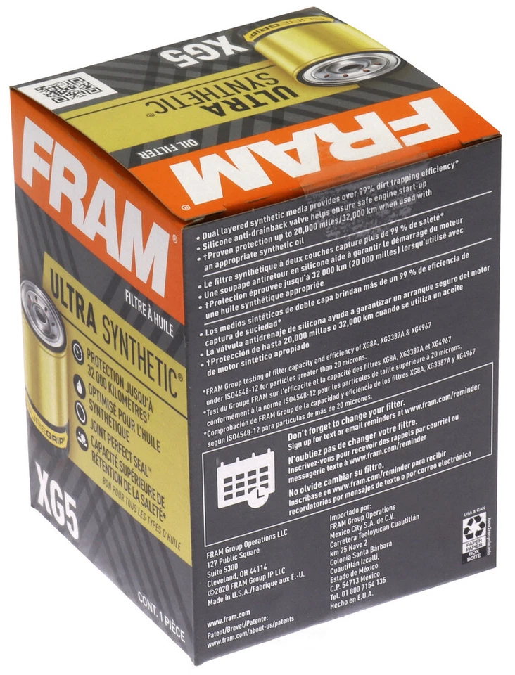 Filtro de aceite de motor-VIN: L, 4BBL Fram XG5 Foto 3 de 4