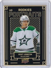 2022 Upper Deck Series 2 UD Portraits Rookies Wyatt Johnston #P-75 Rookie RC
