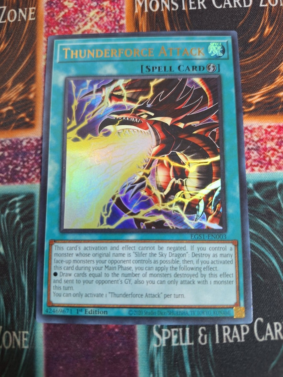 Yu-Gi-Oh! TCG Thunderforce Attack EGS1-EN003 Ultra Rare 1st Edition Near  Mint a1