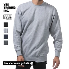 PROCLUB MENS HEAVYWEIGHT CREWNECK FLEECE PULLOVER PRO CLUB FLEECE SWEATER S-5XL