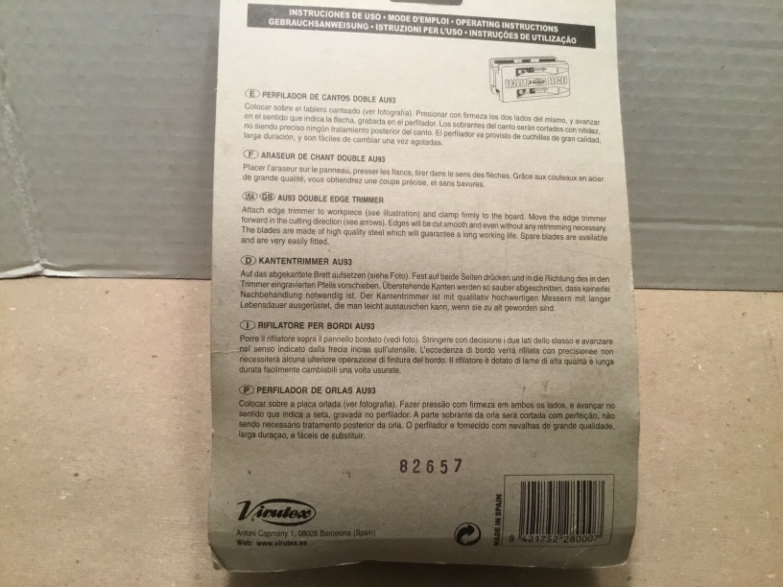 Virutex Au 93 Double Edge Trimmer 2x For Sale Online Ebay - 