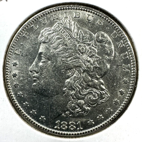 1881 $1 Morgan Silver Dollar, UNC/AU Slider (88732)
