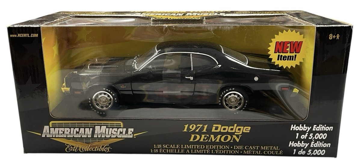 ミニカー AMERICAN MUSCLE 1/18 1971 Dodge Demon ERTL AMERICAN MUSCLE 1971 DODGE DEMON HOBBY EDITION BLACK NIB RARE