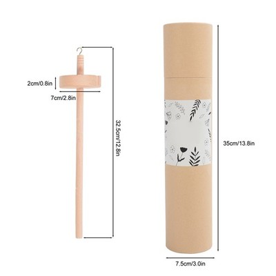 Wooden Drop Spindle Professional Yarn Spinning Kit With Wool Top For Beg SET
