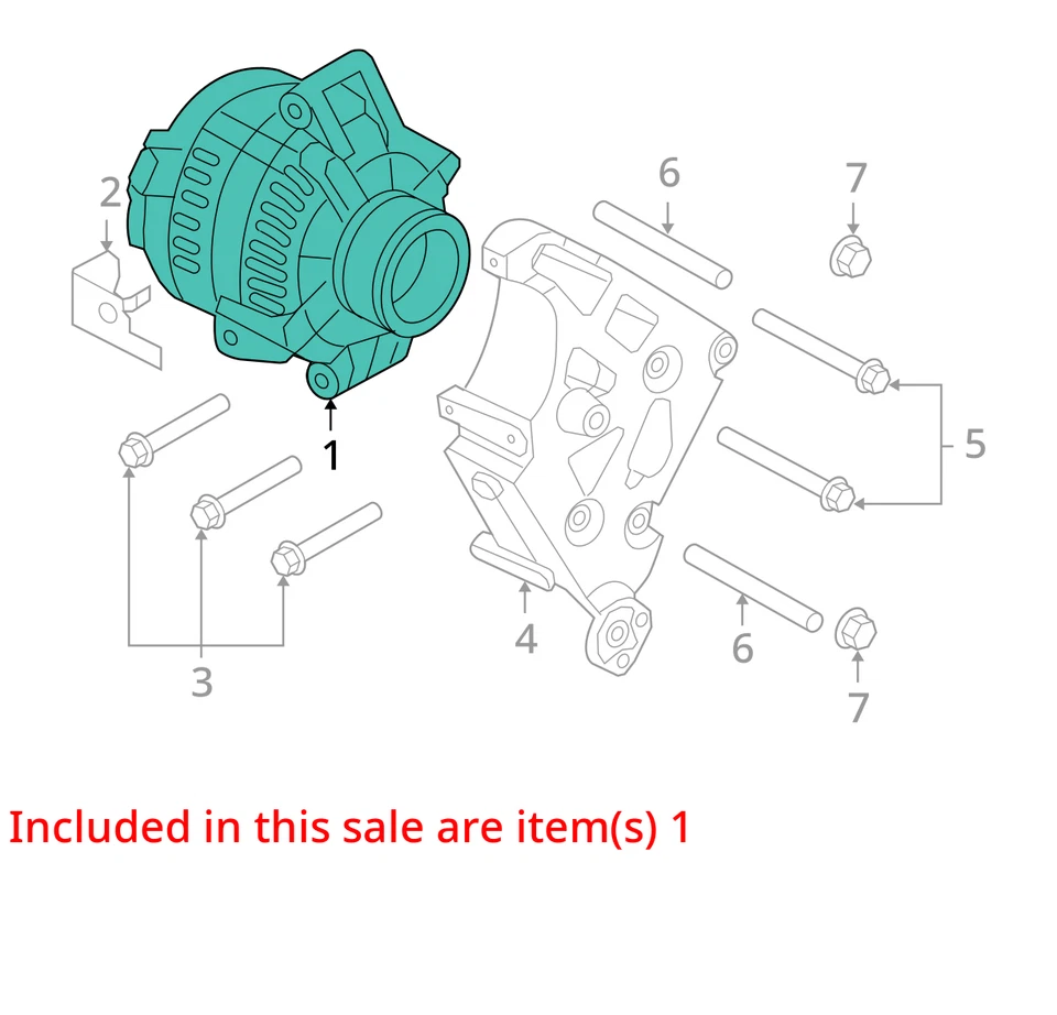 Alternator Dual Alternator Bottom Primary Fits 08-10 FORD F250SD PICKUP 1947252 Foto 3 de 4