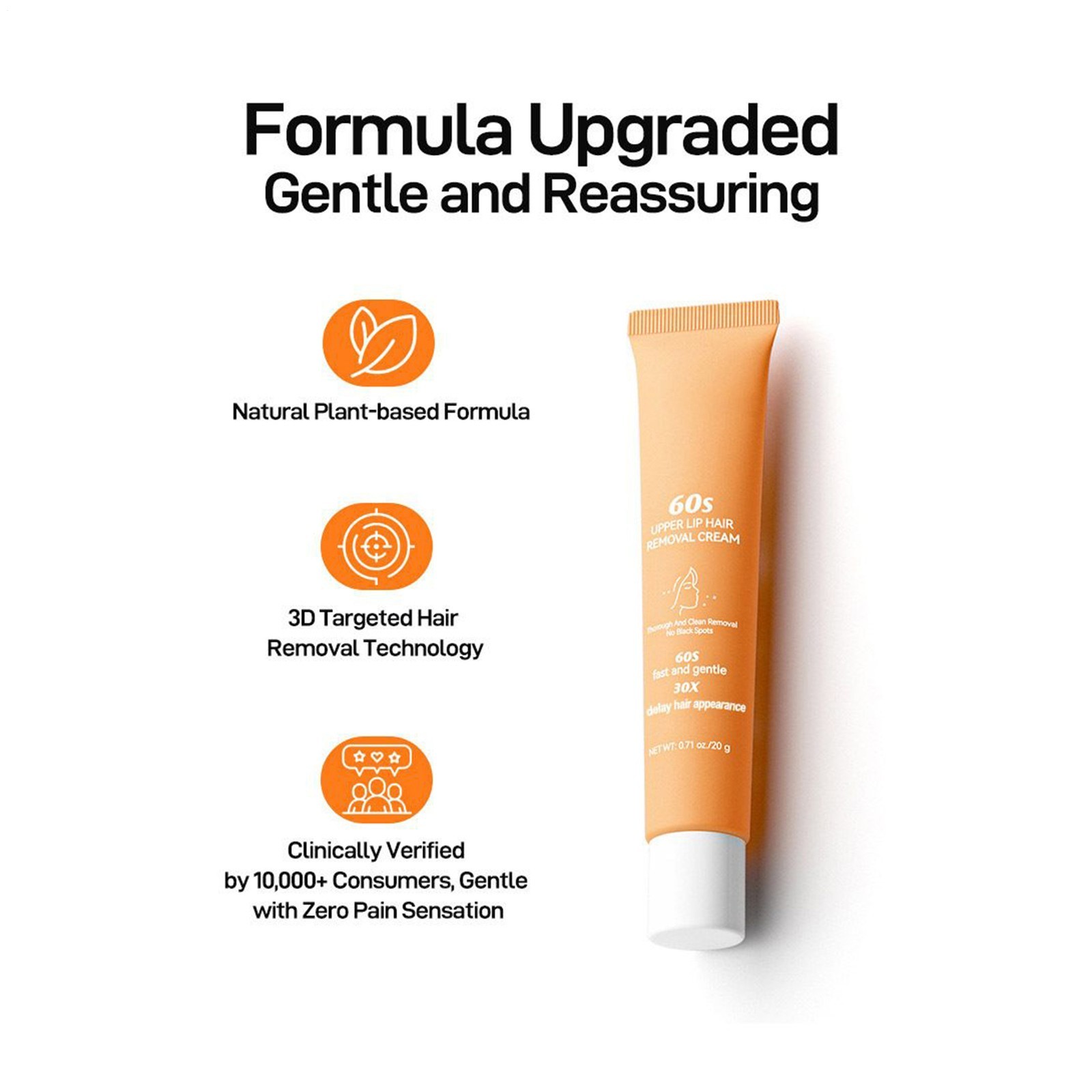 Facial Hair Removal For Women Painless Depilatory Cream For Smooth Skin