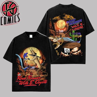 Road Runner & Wile E. Coyote - Looney Tunes Graphic Premium Cotton T-Shirt