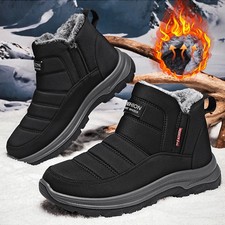 Winter Men's Insulated Snow Boots Outdoor Slip-Resistant Short Casual Shoes