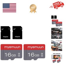 Two Memory Cards TF Card 16GB with Adapter, C10 U3 UHS-1 A1, for Camera/Smart...