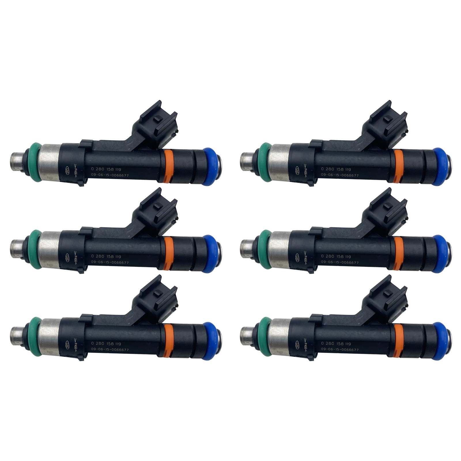 New 6pcs Fuel Injectors 0280158119 Fits for Jeep Wrangler 3.8L 04861667AA 07-11 thumbnail 3