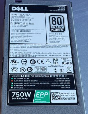 DELL PowerEdge / NetApp Server Power Supply 750W E750E-S1 - 24 Month Warranty