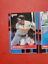 1987-88 Donruss Rich Gedman And Mike Campbell Miscut RARE Error