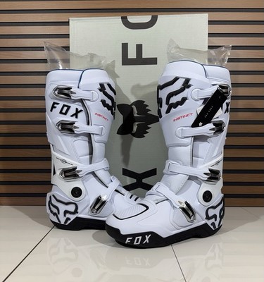 Fox Racing Instinct Motocross MX Boots Mens Size 8 White / Black