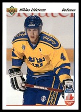 Niklas Lidstrom 1991 Upper Deck French 26 Base LP