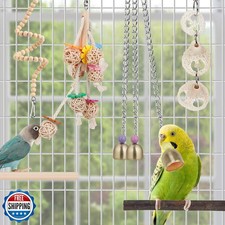 For Parakeet, Conure, Cockatiel, Love Birds, Parrots - Bird Cage Hammock with...
