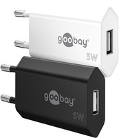 50X Goobay 44949 Essential Charger 5 W USB-A LadegeräT Schwarz, Schwarz - 1X Usb