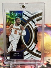 2023-24 Panini Select Jalen Brunson White Prizm Die-Cut /149 New York Knicks
