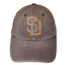 San Diego Padres MLB American Needle Brown Gray Baseball Cap OS Slideback Hat