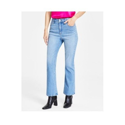 #ad INC Women 8 Medium Indigo Blue High Rise Crop Flare Cut Denim Jeans NWT BA89 $10.00