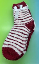 Hildie & Jo Cuddly Warm Winter Socks Two Pack Red & White One Size Fits Most