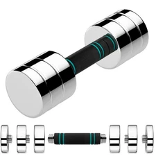 10lb Single Steel Adjustable Dumbbell, Free Weights Dumbbells Set, Non-Slip a...