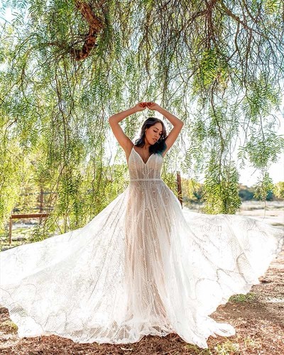 All Who Wander Cedar size 20 Boho Lace A-Line Wedding Dress 