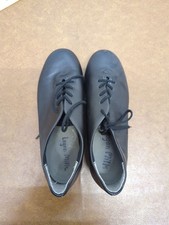 Black Lace-Up Tap Shoes With Metal Plates