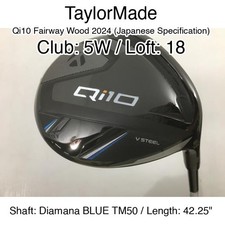 TaylorMade Qi10 Fairway Wood 2024 JDM 5W Fairway Wood 18 42.25" Diamana BLUE T
