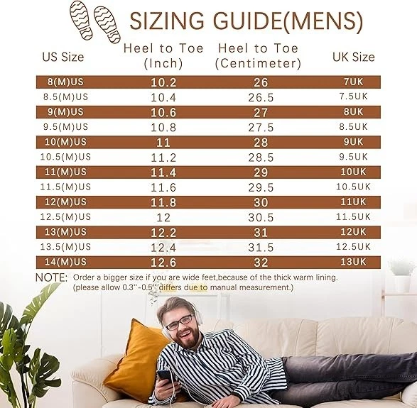 Zapatillas mocasín para hombre interior exterior casa pantuflas cálidas felpa memoria borrosa... Foto 3 de 4