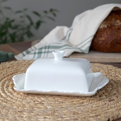 Chic Antique Butterdose  Provonce 8x20x13cm