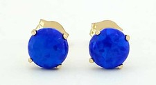 GENUINE 1.02 Cts OPAL STUD EARRINGS SOLID 14K YELLOW GOLD - Made in USA - NWT