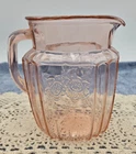 Vintage Pink Depression Glass Mayfair Open Rose 37 oz Juice Pitcher - Hocking