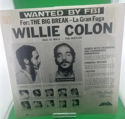 WILLIE COLON “ LA GRAN FUGA “ THE BIG BREAK 1970 LP - Image 1 of 4
