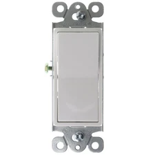 TORK NSI LCS115M MOMENATRY ROCKER SWITCH, DECORATOR, 120/277, 15A, SPST, WHITE