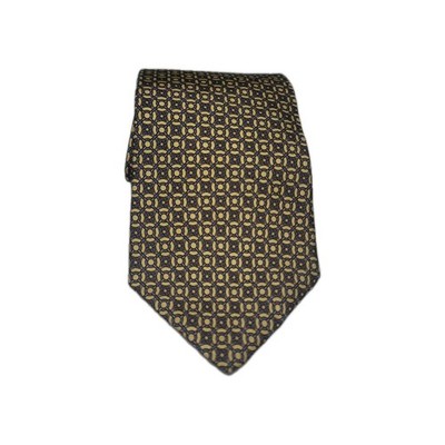 Brooks Brothers Makers 100% Silk Tie Blue Yellow Made In USA