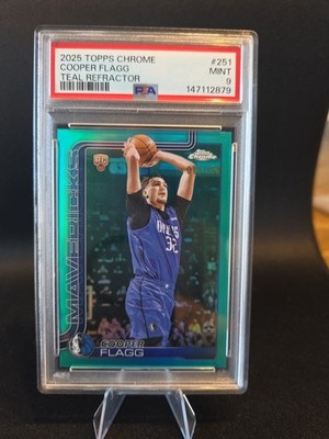 2025-26 Topps Chrome - Cooper Flagg #251 Teal Refractor PSA 9 115/299 RC
