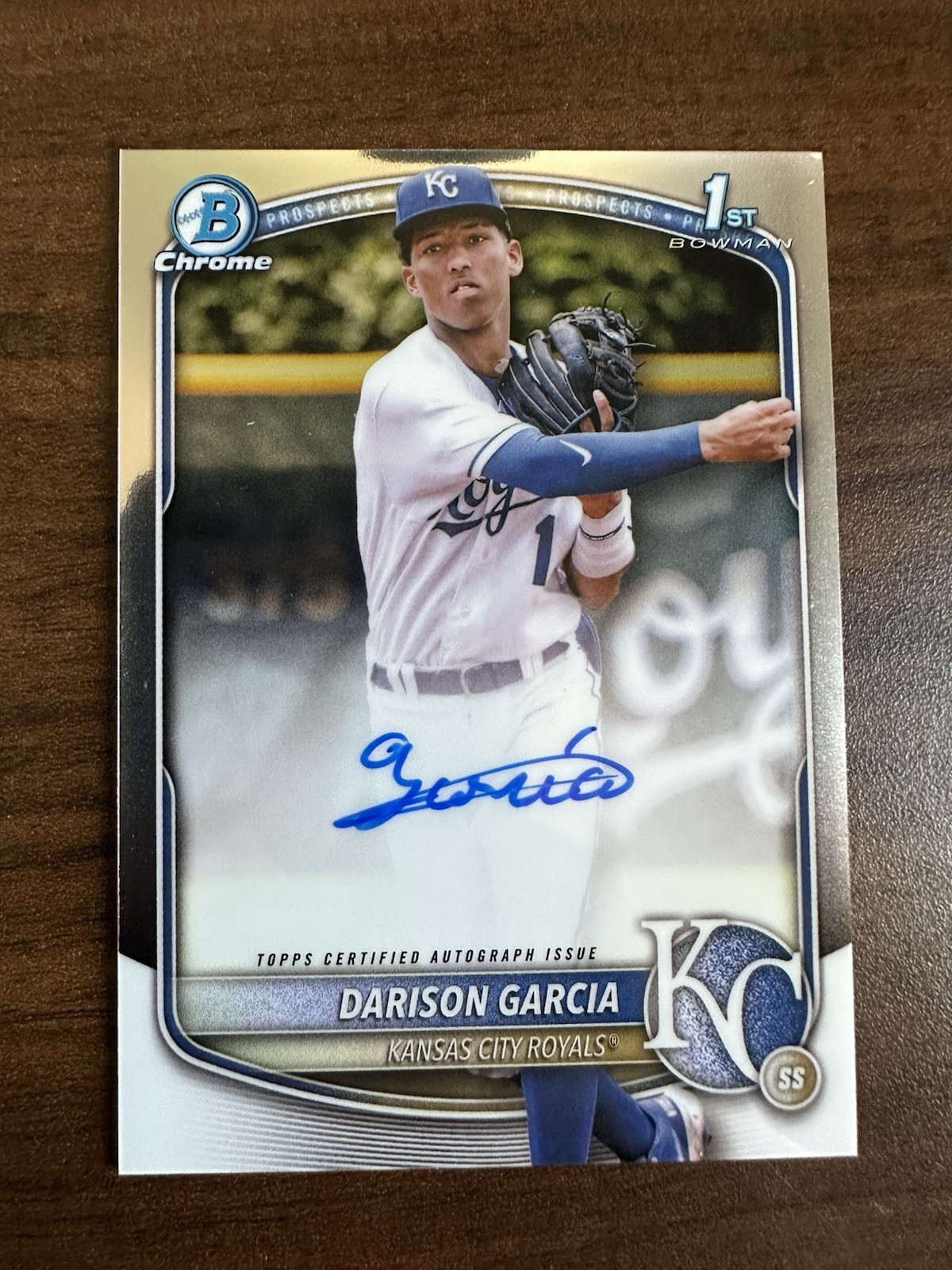 2025 Bowman Chrome #CPA-DG Darison Garcia 1st Auto Kansas City Royals Prospect