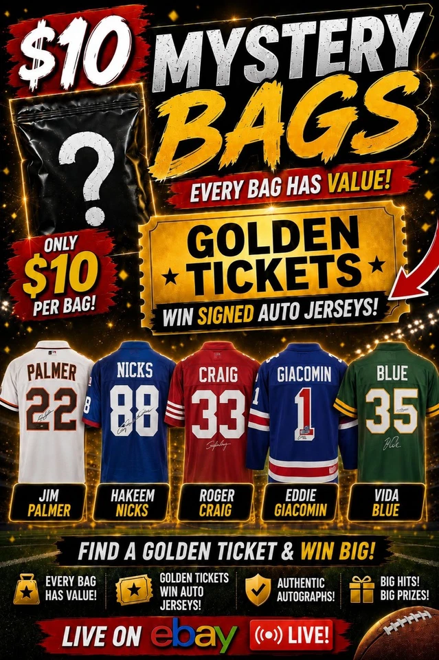 💥🎫$10 Mystery Madness: Hunting for Golden Tickets, Signed Jerseys!!🎫💥