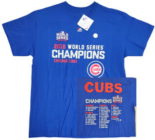 Chicago Cubs 2016 World Series Champions T-Shirt Men’s L Player's  Name on Back