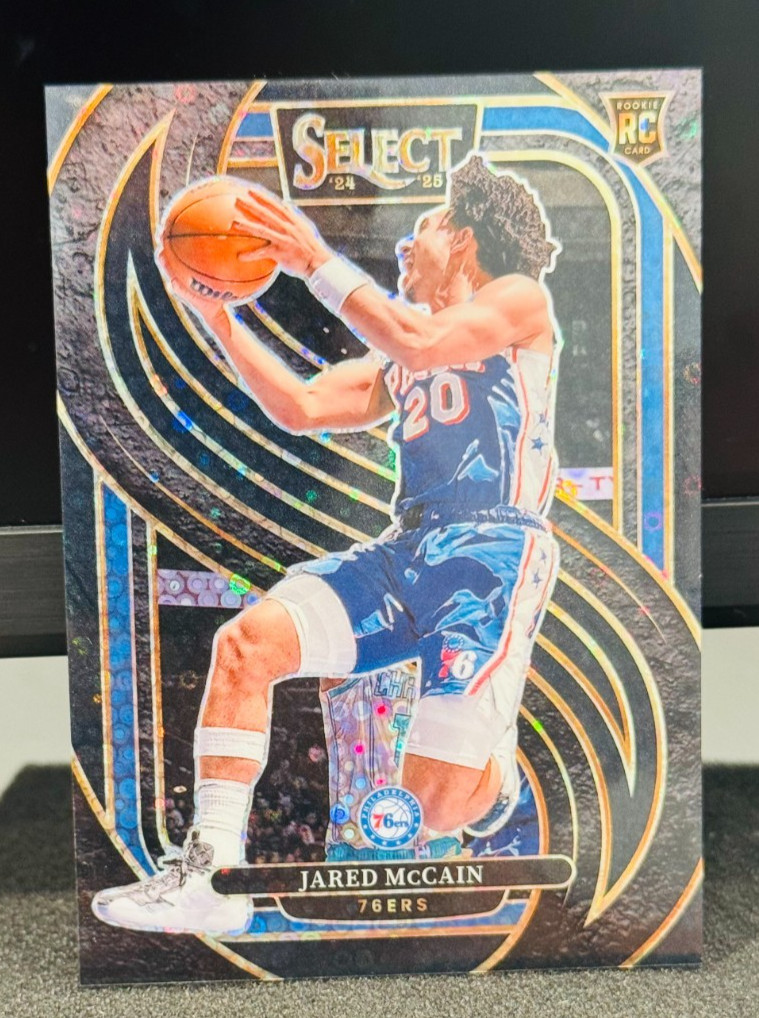 #1/1 JARED McCAIN #1/1 RC! 2024-25 Panini Select Black Disco Prizm Premier 76ERS
